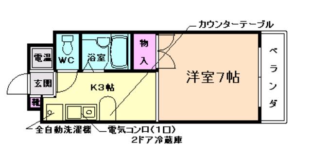 センチュリー・ショウエイVII(1K/2階)の間取り写真