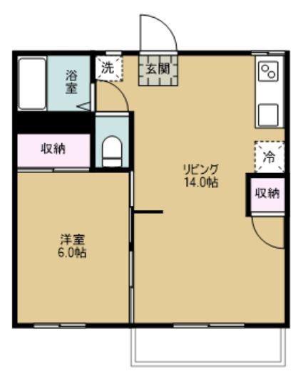星の宮ガーデンハイツ(1LDK/2階)の間取り写真