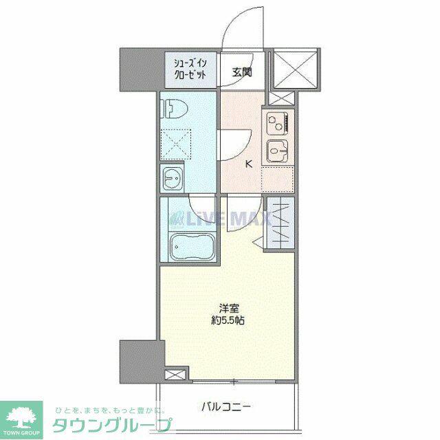 ジェノヴィア西川口III(1K/11階)の間取り写真