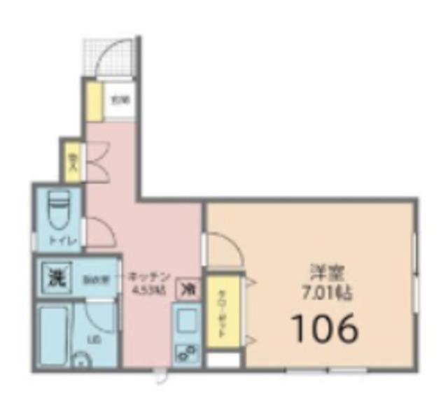 アイコンフォート(1K/1階)の間取り写真