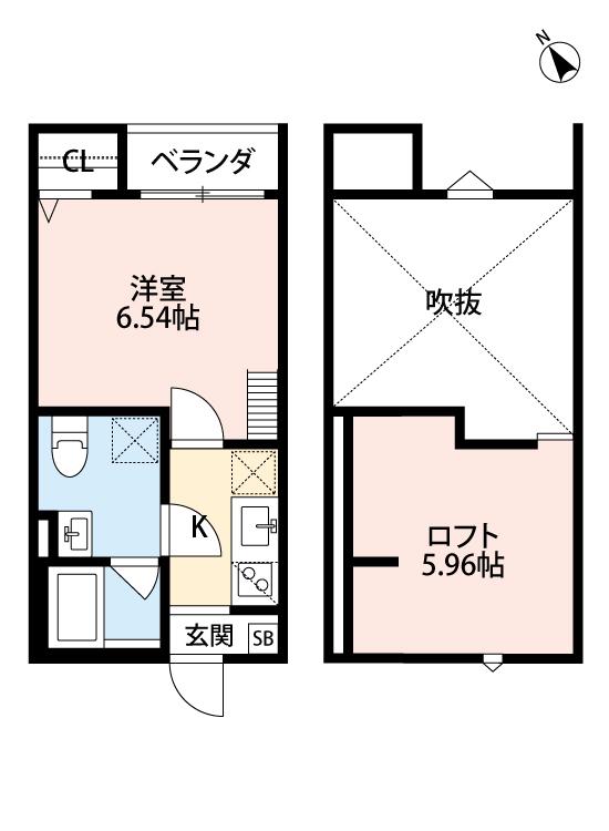 グラーティア堺東(1K/2階)の間取り写真