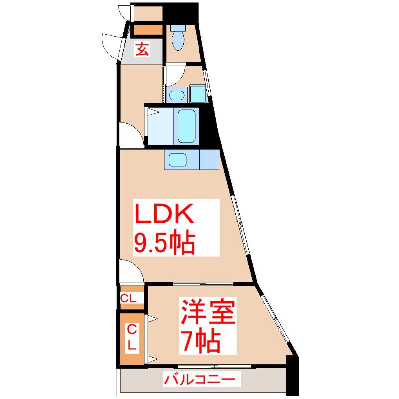 シーポート惟神(1LDK/2階)の間取り写真