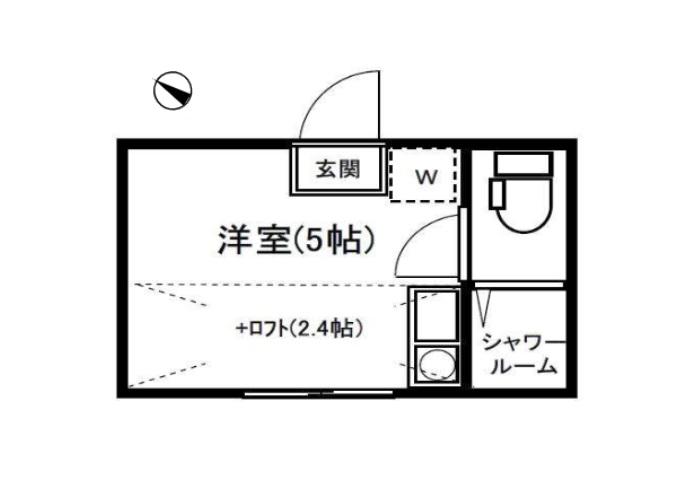 テラス京成高砂(ワンルーム/2階)の間取り写真