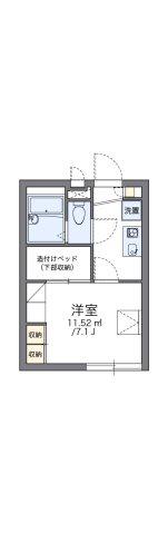 レオパレスプルミエ(1K/1階)の間取り写真