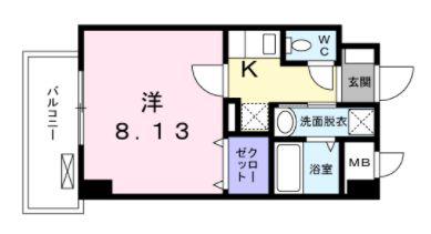 ノイ東向島(1K/4階)の間取り写真