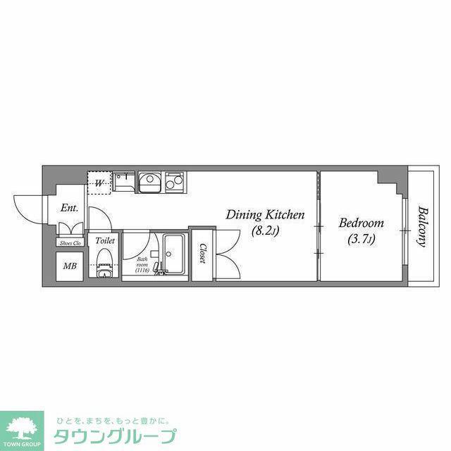 ステーションフロント練馬北町(1DK/5階)の間取り写真
