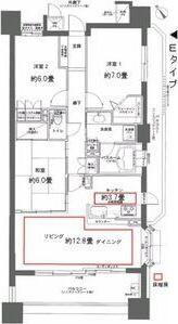 レジディア泉(3LDK/4階)の間取り写真