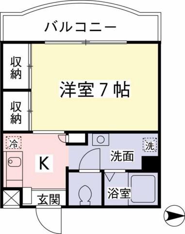 ピエ タ ピエ(1K/1階)の間取り写真