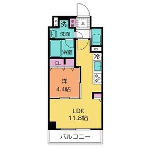 ブルジュ385パークアベニュー(1LDK/4階)の間取り写真