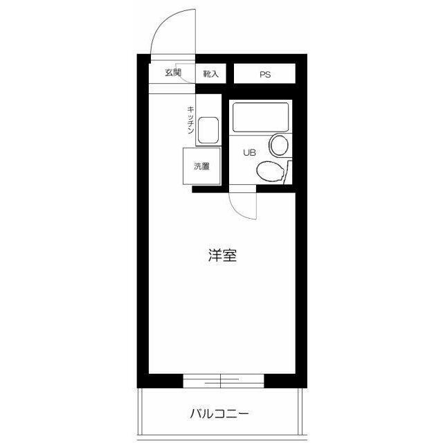 ユースフル学芸大(ワンルーム/1階)の間取り写真
