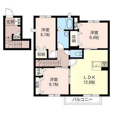 プレミアスパルクIII(3LDK/2階)の間取り写真