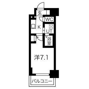 スプランディット大阪ウエスト(1K/4階)の間取り写真