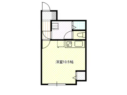 セクション103(ワンルーム/6階)の間取り写真