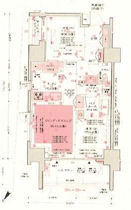 ディームス大井町(2LDK/10階)の間取り写真