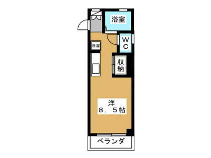 S-PALACEIII(ワンルーム/3階)の間取り写真