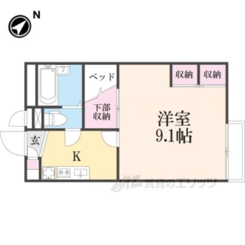 レオパレス東菜畑Ⅱ(1K/1階)の間取り写真