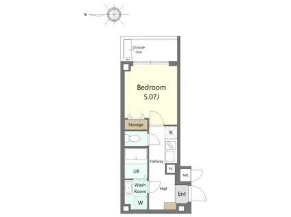 BCASA川崎III(1K/3階)の間取り写真