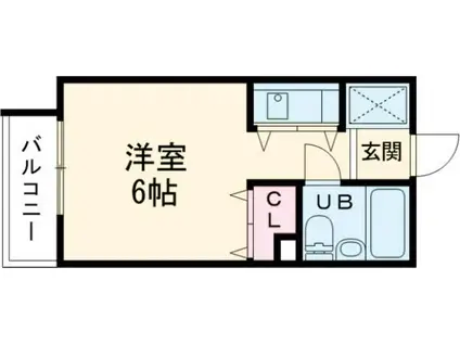 ジュネス福田(ワンルーム/3階)の間取り写真