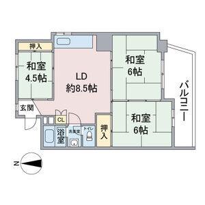 肥後ビル(3DK/2階)の間取り写真