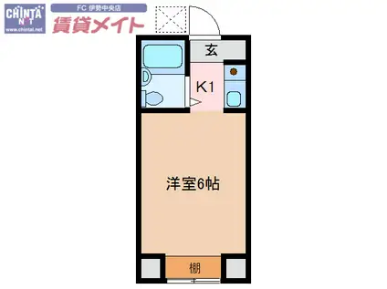 コーポ和幸(1K/1階)の間取り写真