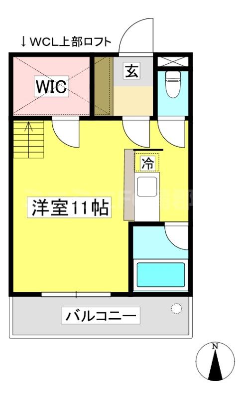 セザンヌ三谷(ワンルーム/1階)の間取り写真