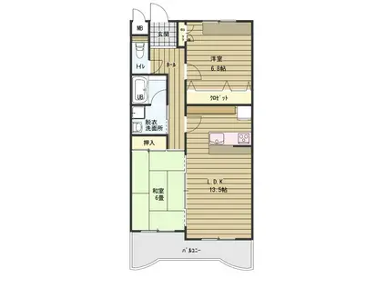 ハイムS・S(2LDK/3階)の間取り写真
