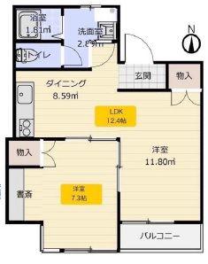 コーポ東柳ヶ瀬(1LDK/3階)の間取り写真