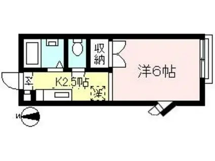 SUNNY VILLA(1K/1階)の間取り写真