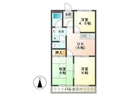 エクセル東山(3DK/3階)の間取り写真