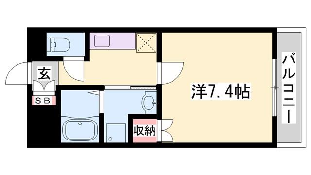 下野田マンションISSEI(1K/2階)の間取り写真