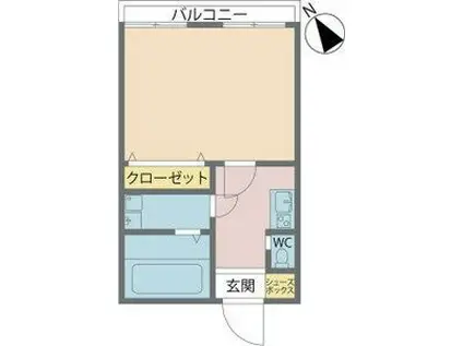 ワコーレヴィアーノ須磨関守町2丁目(1K/1階)の間取り写真