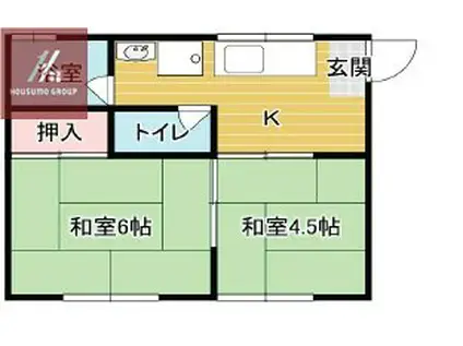 マサキハイツ(2K/2階)の間取り写真