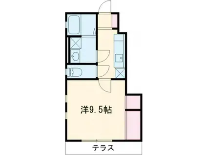 早野ホーム(1K/1階)の間取り写真
