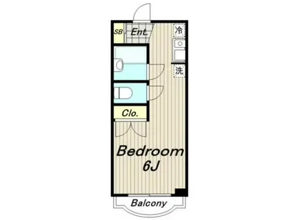 コーポサーザンヒル(1K/2階)の間取り写真