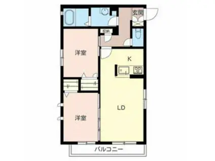 シャーメゾン凜(2LDK/2階)の間取り写真