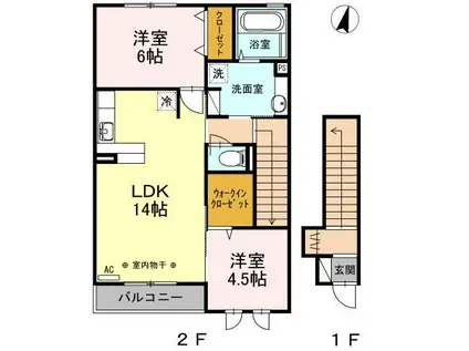 ロイヤル・スクエア(2LDK/2階)の間取り写真