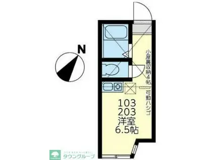 ユナイト追浜ベネッティーの杜(ワンルーム/1階)の間取り写真