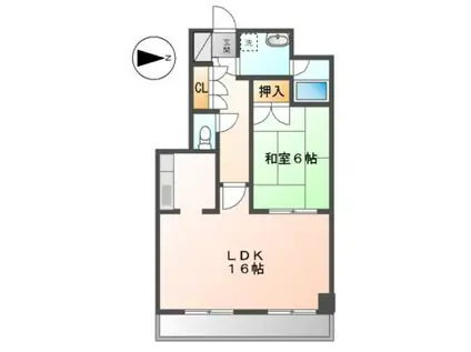 マイルストーン泉MILE STONE IZUMI(1LDK/5階)の間取り写真