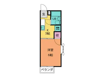 エリールセビラ(1K/2階)の間取り写真