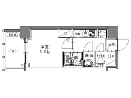 S-RESIDENCE妙典ARTERIAL(1K/1階)の間取り写真