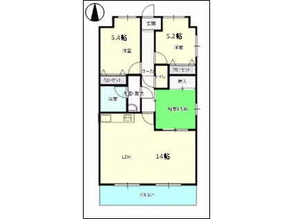 カサグランデ壱番館(3LDK/2階)の間取り写真