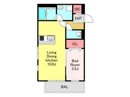 PALAIS ROYAL DE MERE(1LDK/2階)の間取り写真