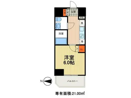 ライジングプレイス綾瀬三番館(1K/3階)の間取り写真