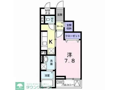 カドリフォリエ(1K/3階)の間取り写真