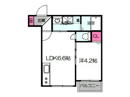 パシフィック千林(1LDK/3階)の間取り写真