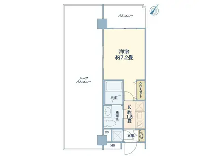 CYNTHIA FOUR-D EFーFORT(1K/5階)の間取り写真