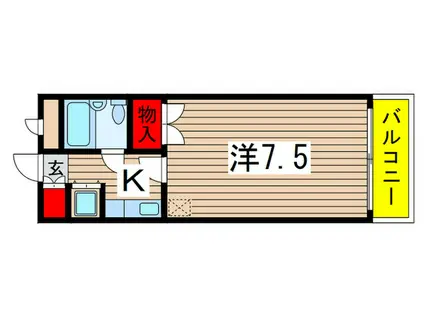 MFビル(1K/2階)の間取り写真