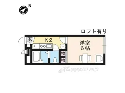 レオパレスFOREST(1K/1階)の間取り写真