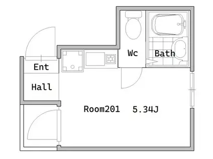 シャンテ西六郷(ワンルーム/3階)の間取り写真