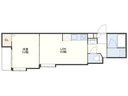 すまいるマンション平和町(1LDK/5階)の間取り写真